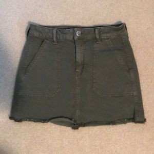 American Eagle army green jean skirt